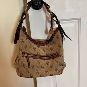 Dooney & Bourke Tan Monogram Shoulder Bag